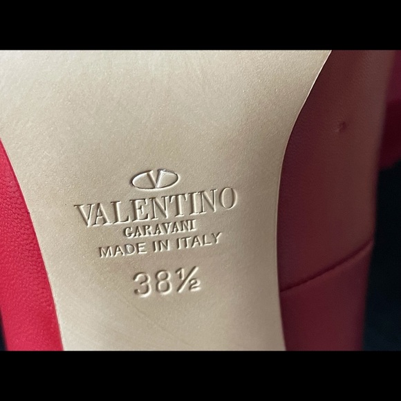 NWT  $945 VALENTINO Block Heel Pump 100% Authentic ,Size EU 38 1/2 / US 8 - Picture 12 of 16